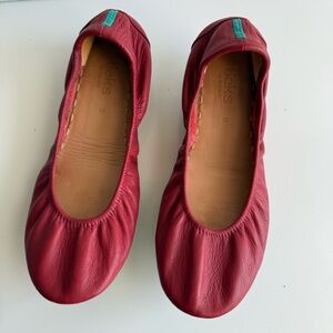Tieks Cardinal Red Size 9 leather flats